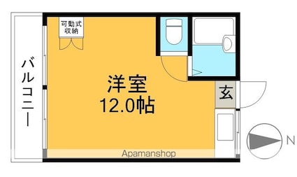 アゼリア３０[1R/24.75m2]の間取図