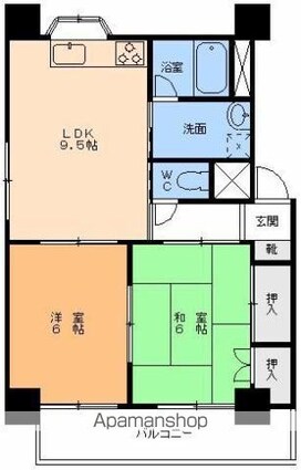 ＴＫＳマンション[2LDK/49.37m2]の間取図