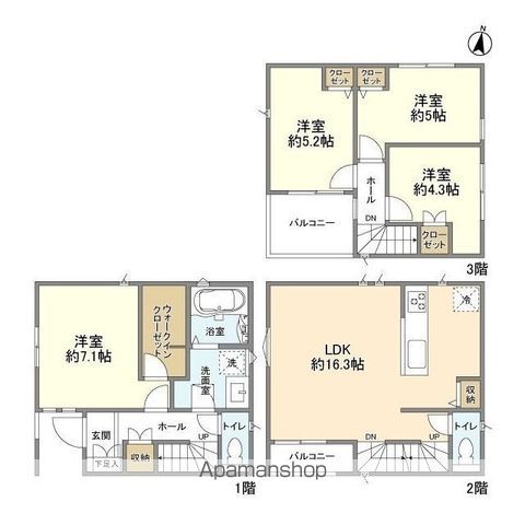 【川口市西青木の戸建ての間取り】