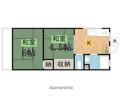 アネックスみのり[1K/33m2]の間取図