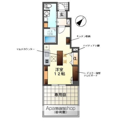 Ｆａｍｉｌｌｅ　Ｈａｎｅｋａ　Ｃ[1R/31.75m2]の間取図
