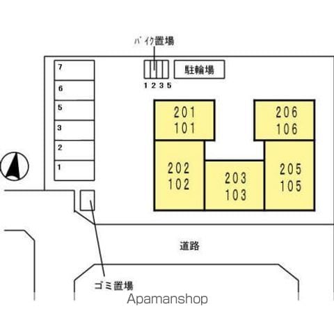 グランラヴィーヌ 102 ｜ 東京都西東京市芝久保町３丁目5-40（賃貸アパート2LDK・1階・57.28㎡） その3