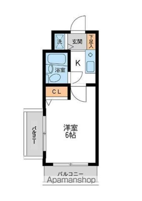 ウィンベルソロ梅ヶ丘[1K/18.48m2]の間取図