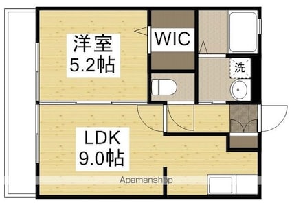岡山県倉敷市鳥羽[1LDK/35.15m2]の間取図