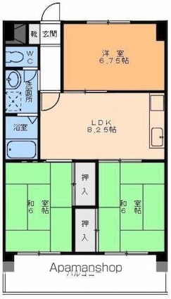 レジデンス松本[3LDK/58.5m2]の間取図