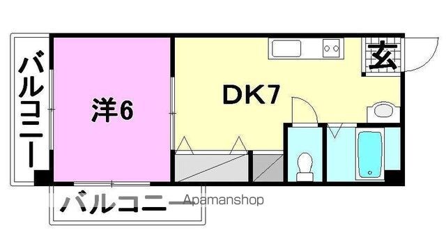 秋桜館[1DK/29.16m2]の間取図