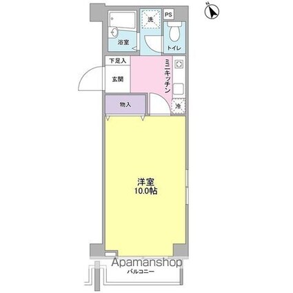 東京都板橋区中丸町[1K/28.35m2]の間取図