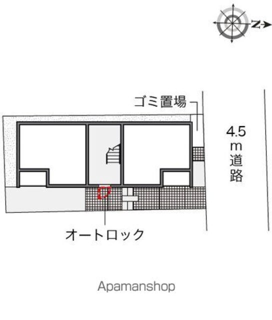 クレイノモンベルジェ[1K/20.3m2]の配置図