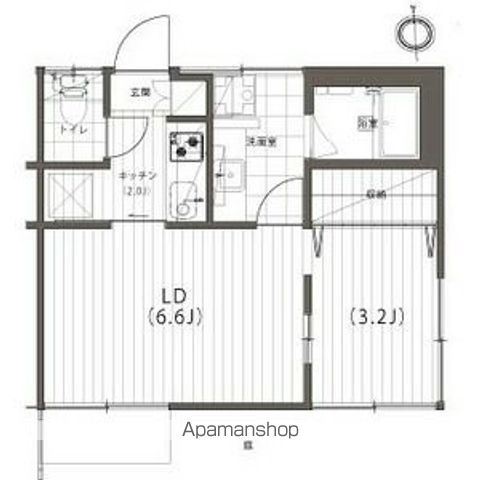 【中野区大和町のアパートの間取り】