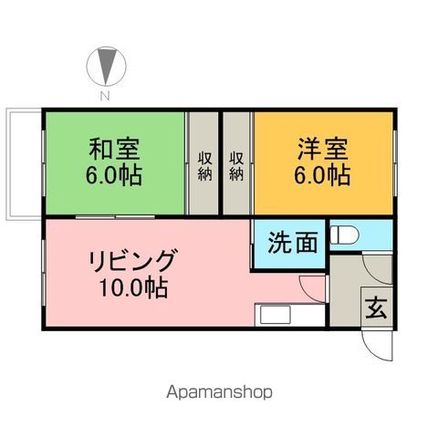 野崎マンション406の間取り写真