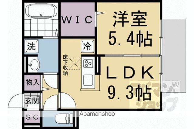 GRAMM京都紫竹 A棟の間取り写真