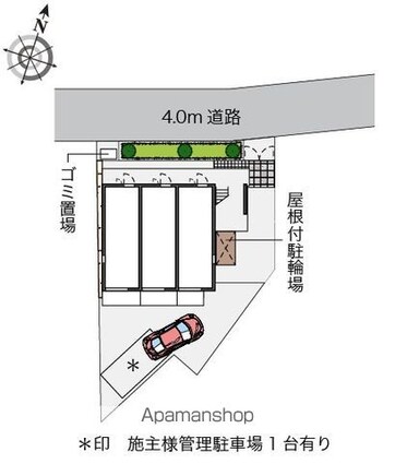 レオネクストＴＡＫＡＲＡＤＡⅡ[1K/21.11m2]の配置図
