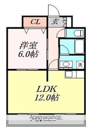 ＴＥＮＯＨＡ　ＴＯＹＯＨＡＳＨＩ[1LDK/43.56m2]の間取図