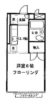 エクレール　芦花公園[1R/21.53m2]の間取図