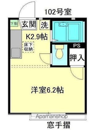 東京都豊島区千早２丁目[1R/20.24m2]の間取図