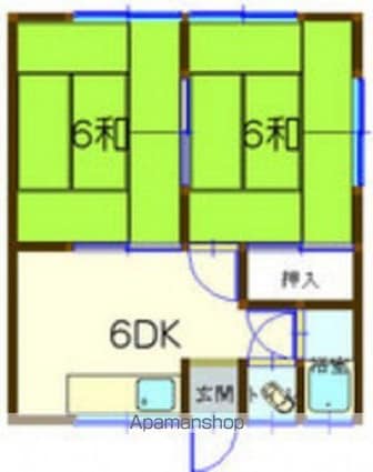 第二河村荘[2DK/34.78m2]の間取図
