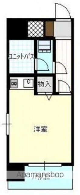 広島県広島市西区打越町[1R/21.44m2]の間取図