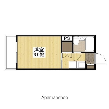 第２コーポ古屋[1K/16.38m2]の間取図