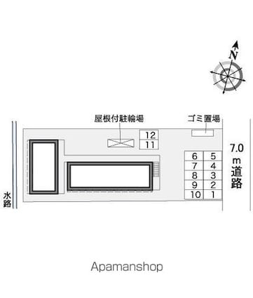 レオパレスカンパニュール[1K/19.87m2]の配置図