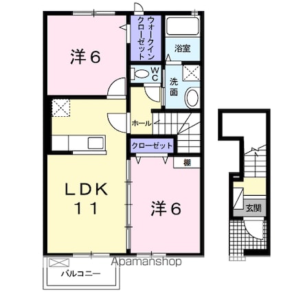 アミーチ　Ⅴ[2LDK/57.1m2]の間取図