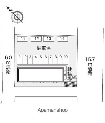 レオパレス桜[1K/20.28m2]の配置図