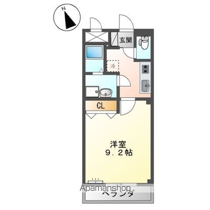 シャルマンハウス[1K/30.81m2]の間取図