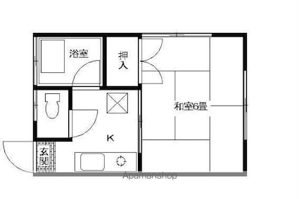 長野県長野市差出南２丁目[1K/23m2]の間取図