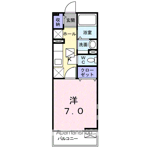 和歌山市手平のアパートの間取り