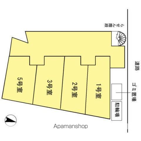 東京都大田区久が原５丁目[1R/27.37m2]の配置図