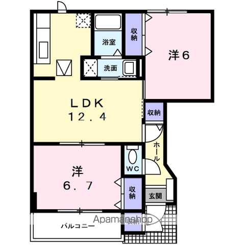 【ア・ラ・モード　エムⅡの間取り】