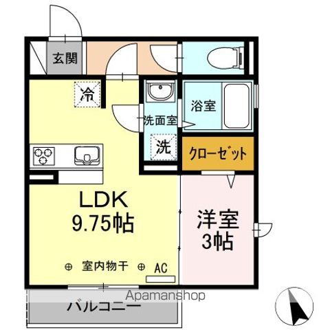 【府中市緑町のアパートの間取り】