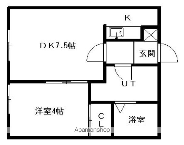 札幌市東豊線 東区役所前駅 徒歩8分 2階建 築36年の間取り写真