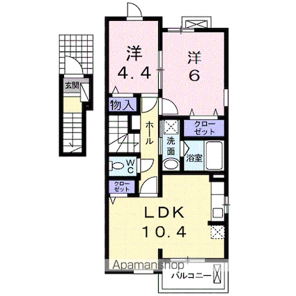 ヴィ　アン　ヴィ[2LDK/52.83m2]の間取図