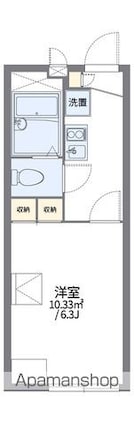 レオパレスサンロイヤルＹ[1K/20.01m2]の間取図
