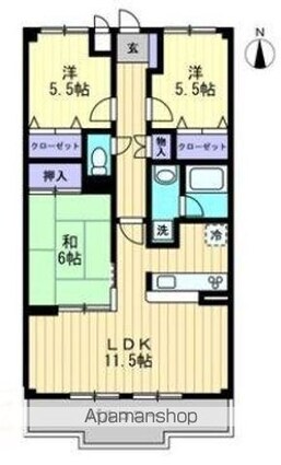 リマーニ太田[3LDK/75.16m2]の間取図