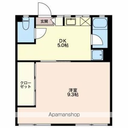 フォーブル二木[1K/30.3m2]の間取図