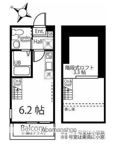 【ハーミットクラブハウスＰＡＧＵＲＵＳの間取り】