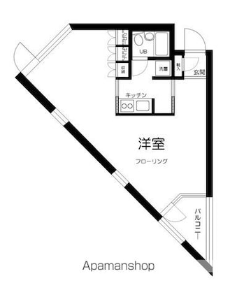 東京都葛飾区青戸５丁目[1K/34.36m2]の間取図
