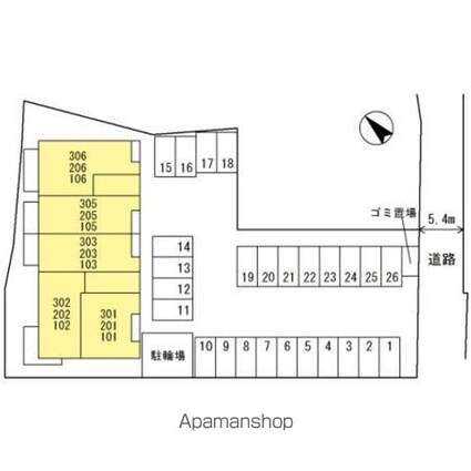 エミネンス久米田[2LDK/49.74m2]の配置図