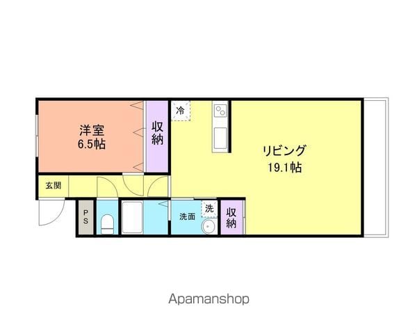 【和歌山市中之島のハイツの間取り】