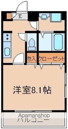 サンジェルマン東中神[1K/27.62m2]の間取図