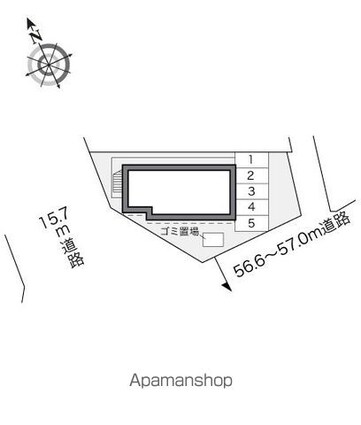 レオパレスＭａｒｙ[1K/23.18m2]の配置図