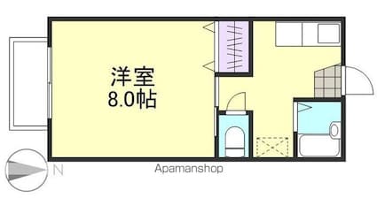 ＣＯＮＦＯＲＴ[1K/24.08m2]の間取図