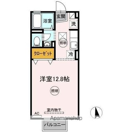 クレセール木太[1R/30.27m2]の間取図