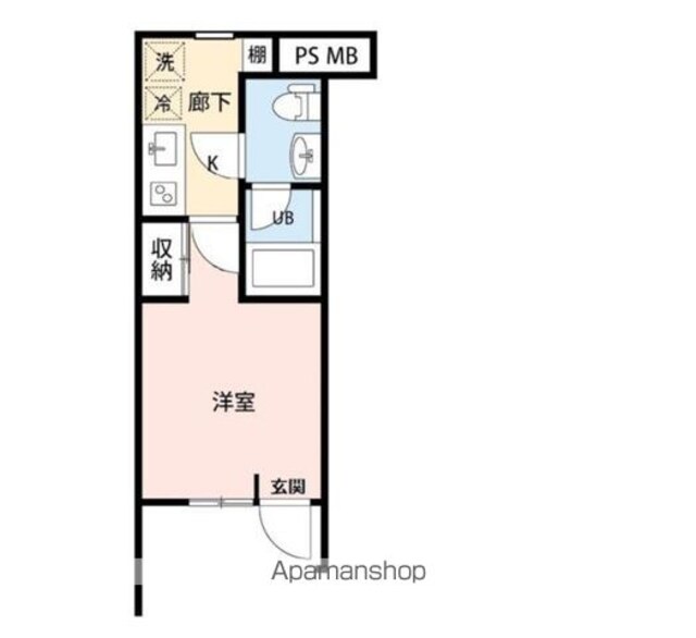 リーフコート[1K/21.87m2]の間取図