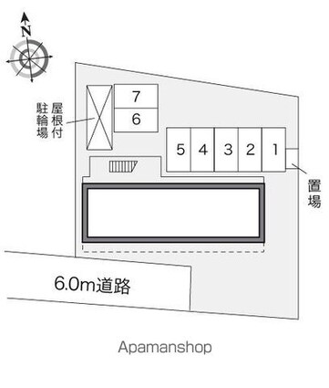 レオパレスガーデンプレイス[1K/19.87m2]の配置図