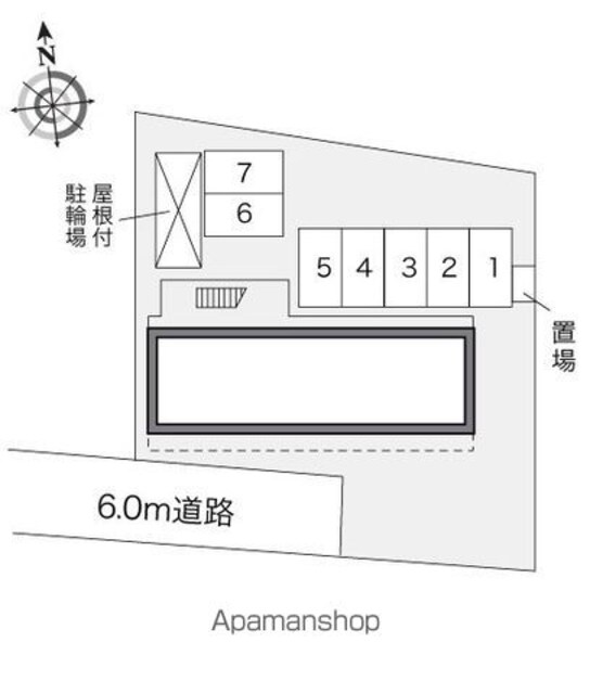 レオパレスガーデンプレイス[1K/19.87m2]の配置図