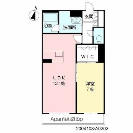 シャーメゾン今宿[1LDK/50.05m2]の間取図