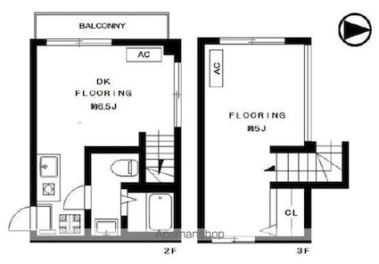 東京都杉並区高円寺北１丁目[1DK/31.69m2]の間取図