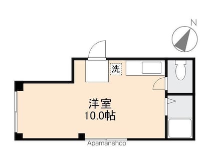 香川県高松市西宝町１丁目[1R/20.4m2]の間取図